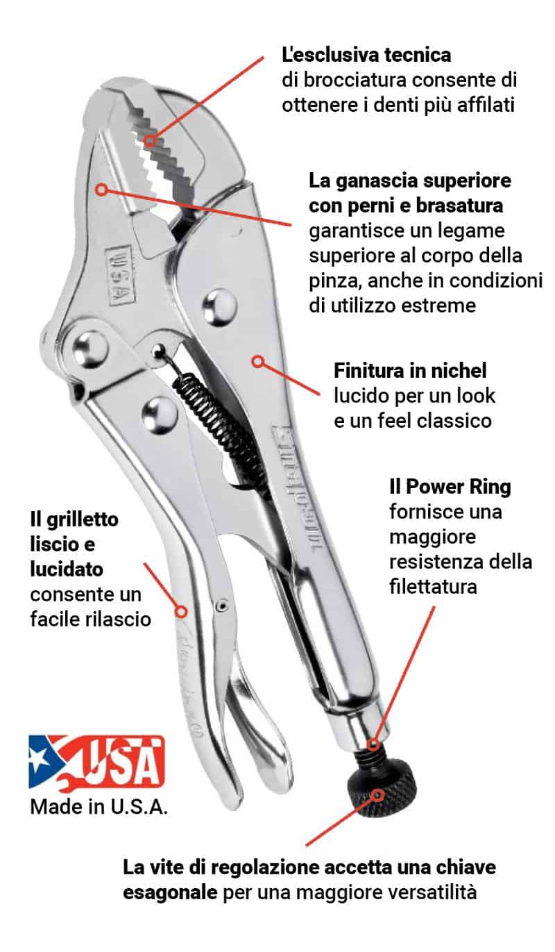 new flat jaw locking pliers ITALIAN